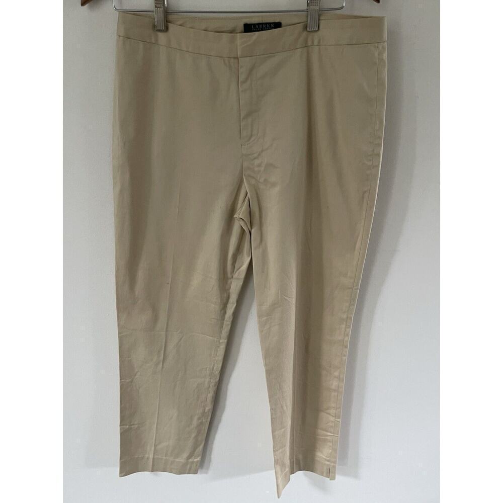 Lauren Ralph Lauren Dress Pants Womens Size 8 Tan Pockets Trousers Career Office
